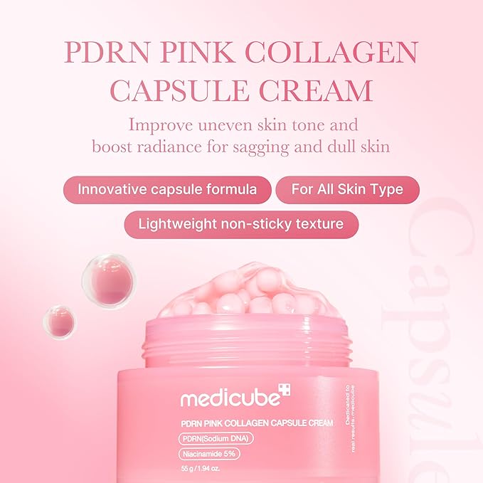 Crème en Capsules de Collagène Rose à l’ADN de Saumon (PDRN)  MEDICUBE