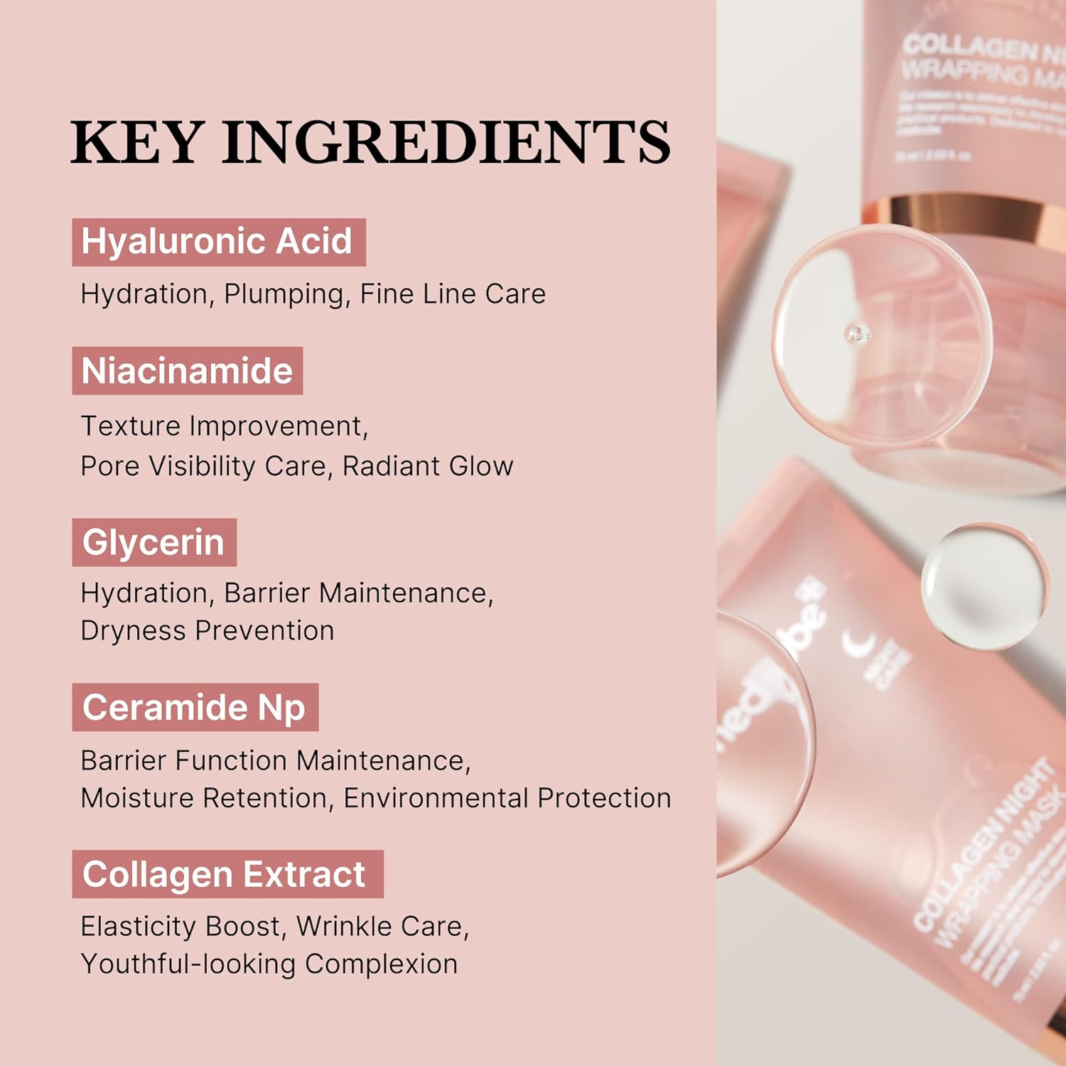 Masque facial pelable enveloppant au collagène MEDICUBE pour la nuit 75 ml