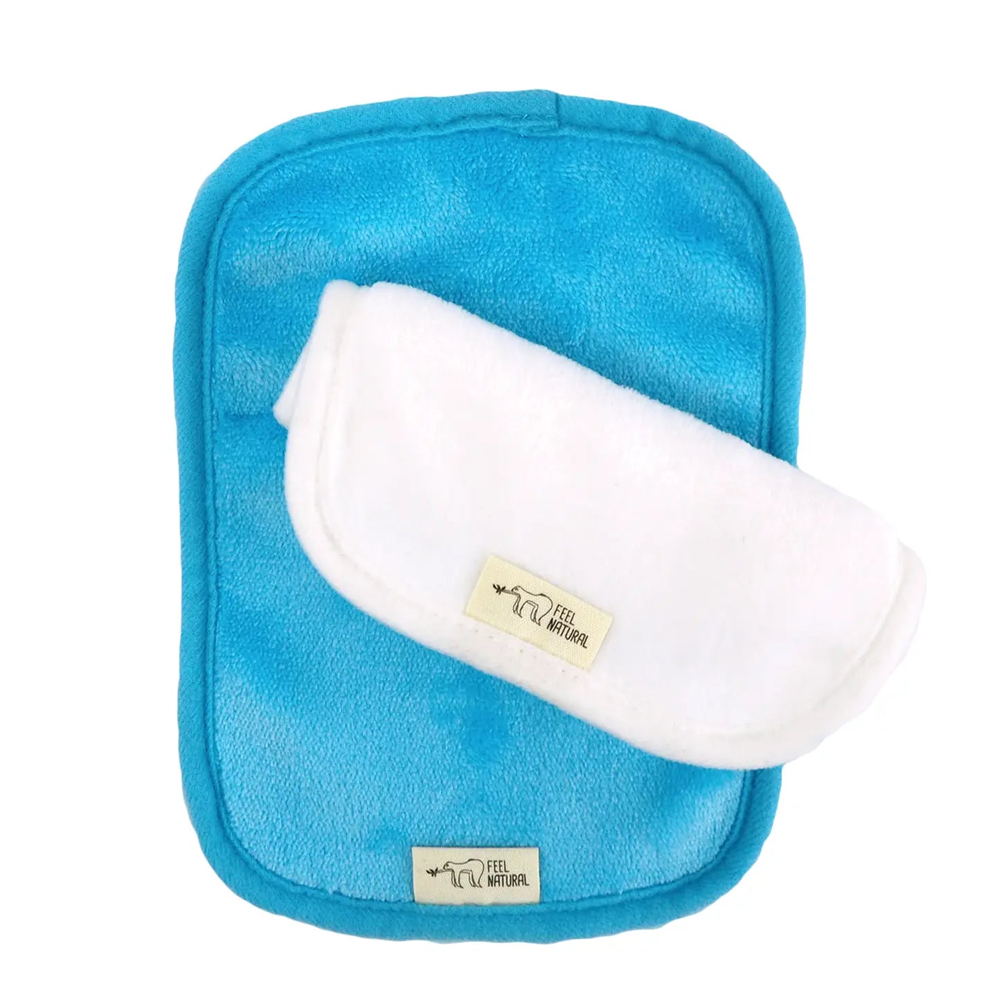 Lot de 2 serviettes démaquillantes lavables en microfibre