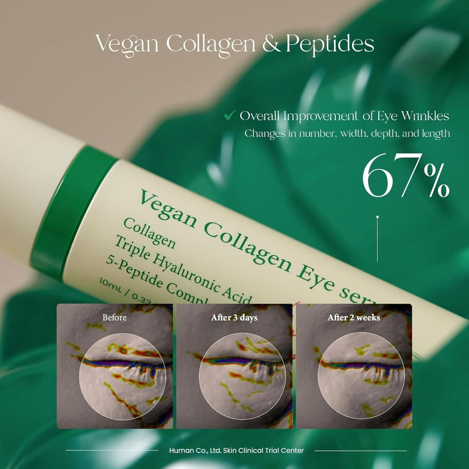 Sérum pour les yeux au collagène végétalien